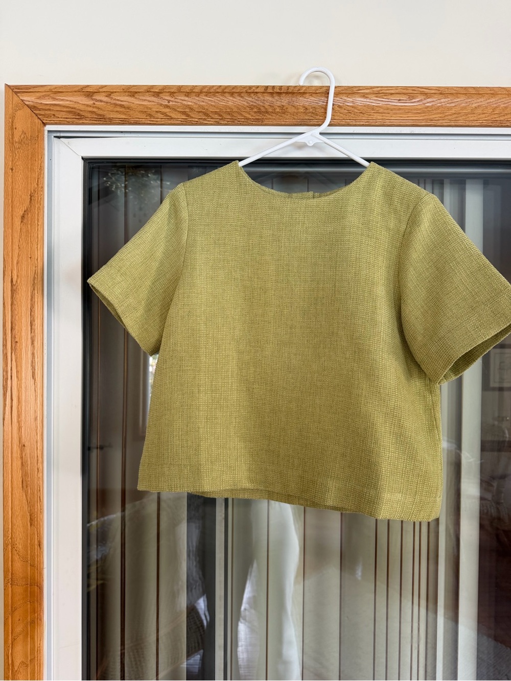 NWT Tuckernuck Short-Sleeve Boxy Boucle Top